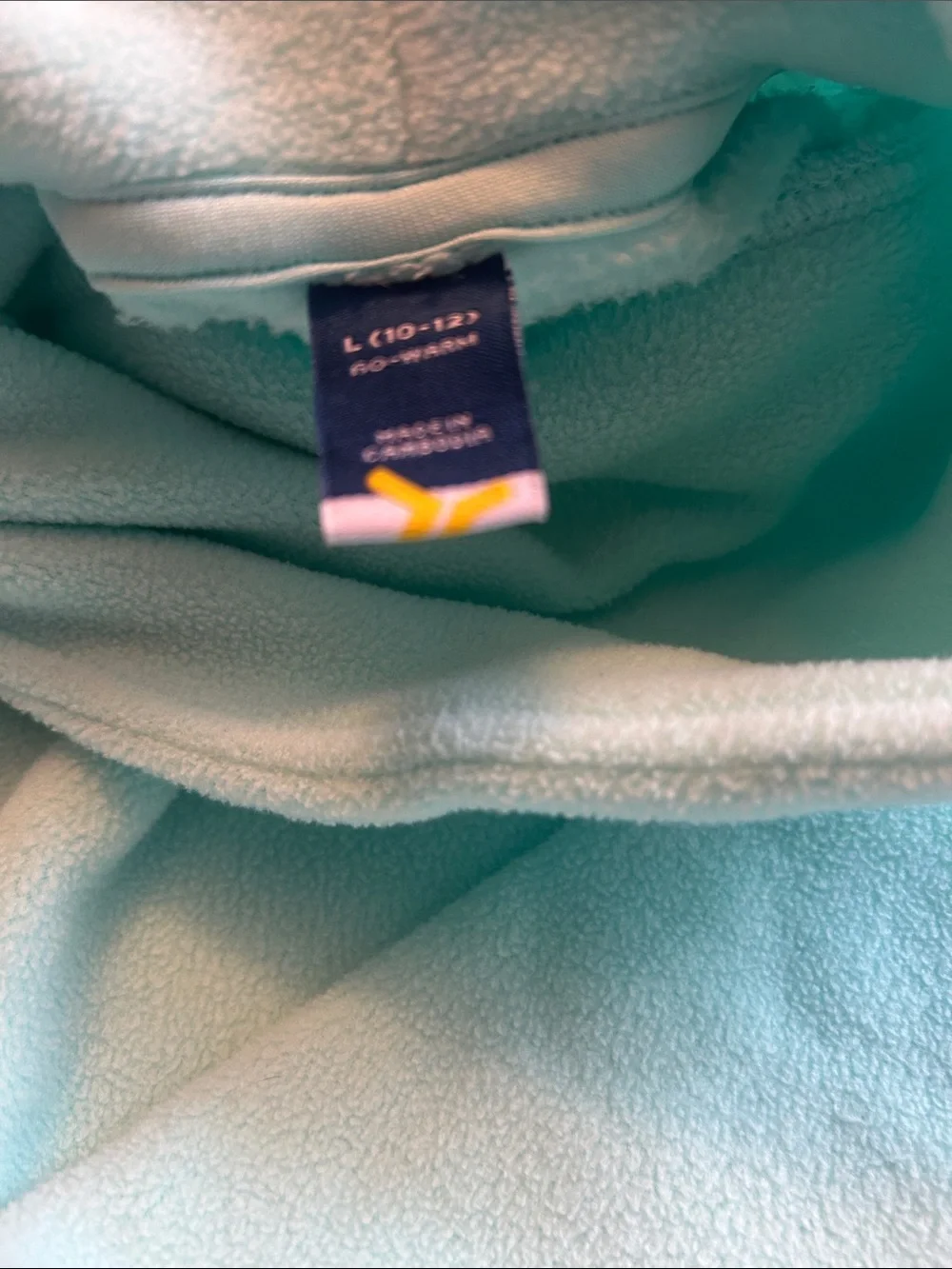 Light Aqua Girl’s Fleece Pullover Sweater